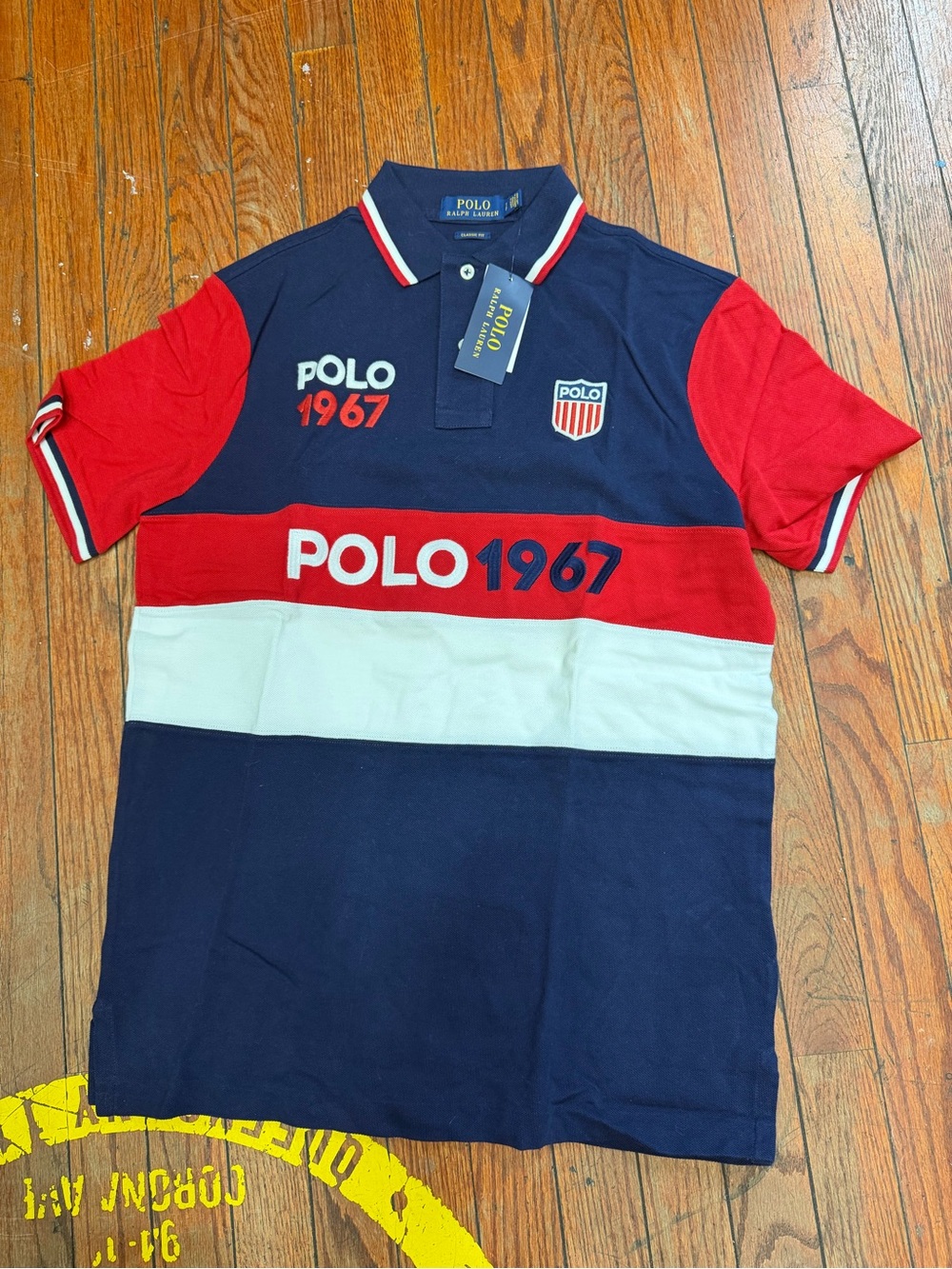 Polo by Ralph Lauren Navy Red White 1967 Striped Polo Shirrt